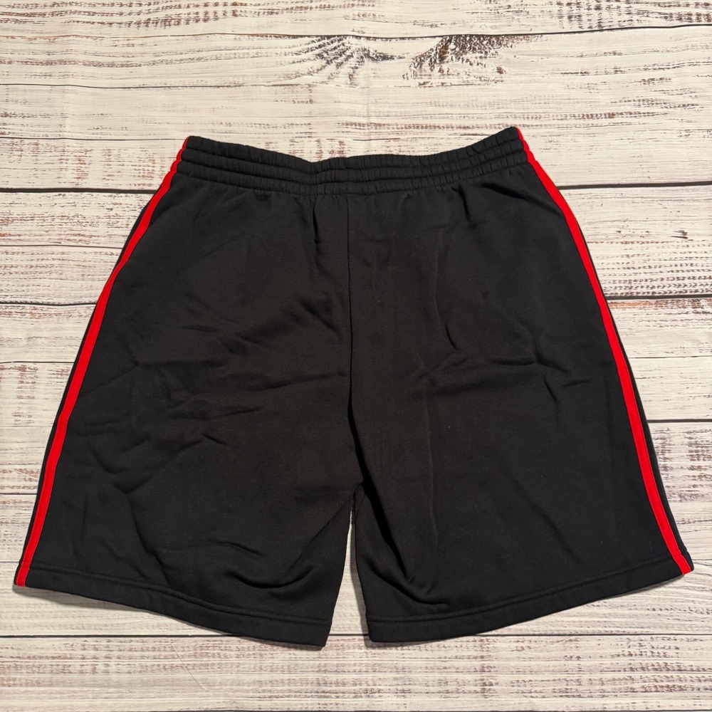Adidas Sweat Shorts Black Activewear Striped Men's Size XL - Picture 12 of 12